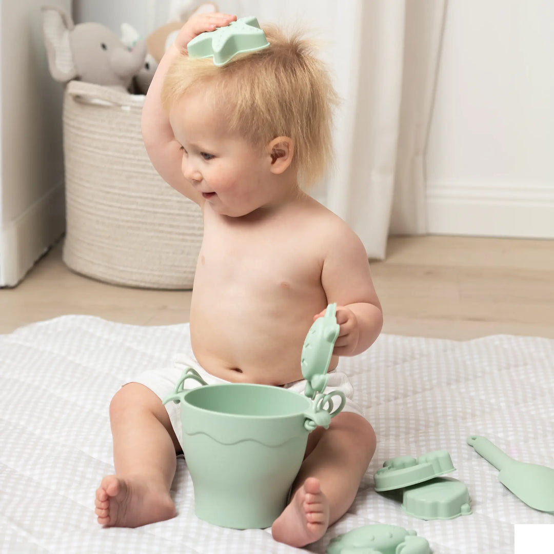 Playground 8pc Silicone Bucket Set - Light Sage