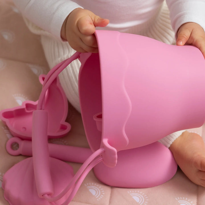Playground 8pc Silicone Bucket Set - Light Pink