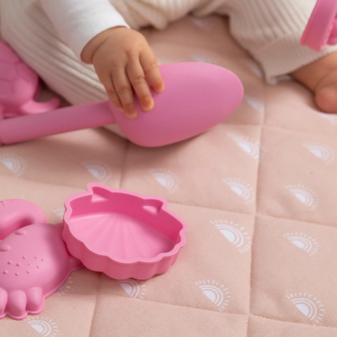 Playground 8pc Silicone Bucket Set - Light Pink