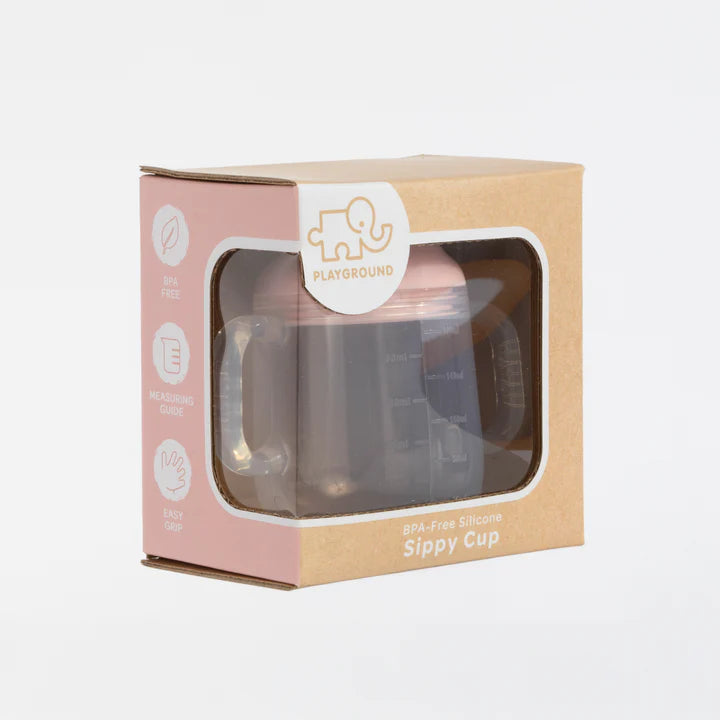 Playground by Living Textiles Silicone Sippy Cup - Light Pink