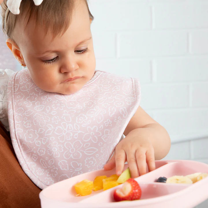 Playground by Living Textiles Silicone Feeding Set- Light Pink