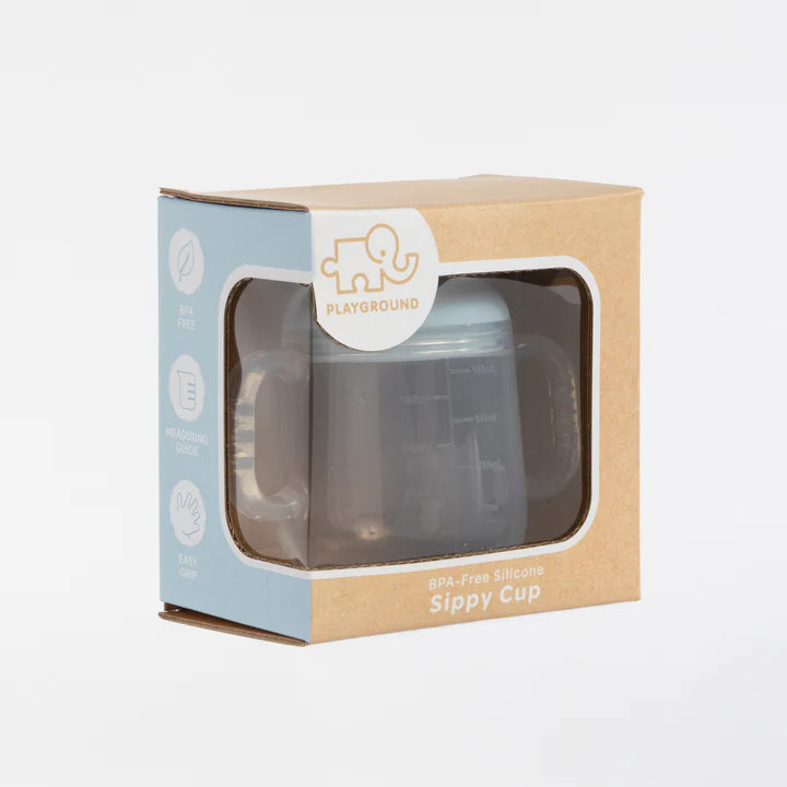 Playground by Living Textiles Silicone Sippy Cup - Dusty Blue