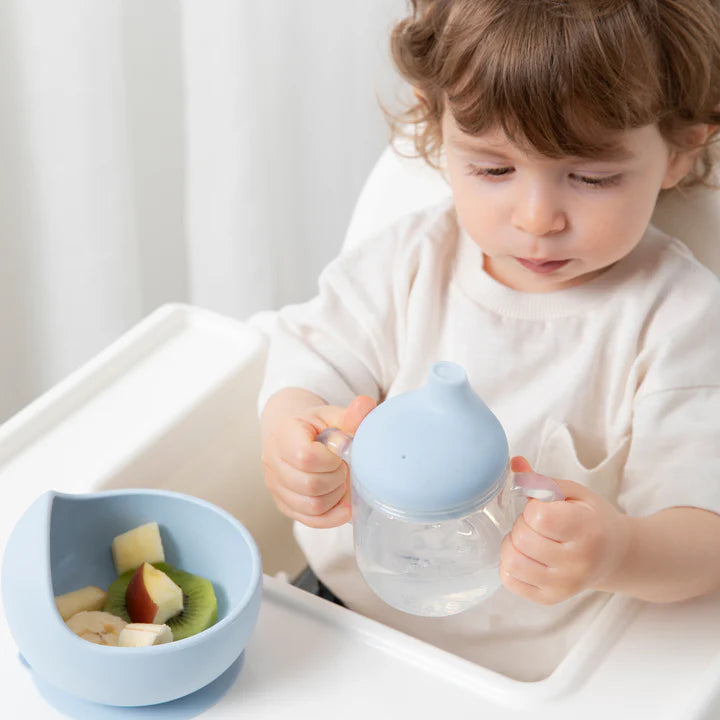 Playground by Living Textiles Silicone Sippy Cup - Dusty Blue
