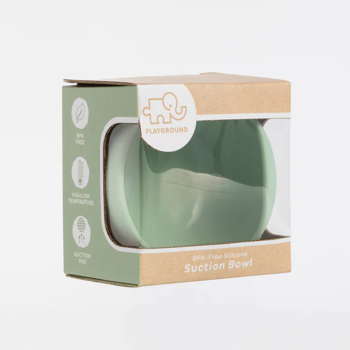 Playground by Living Textiles Silicone Bowl- Light Sage