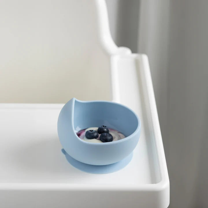 Playground by Living Textiles Silicone Bowl- Dusty Blue