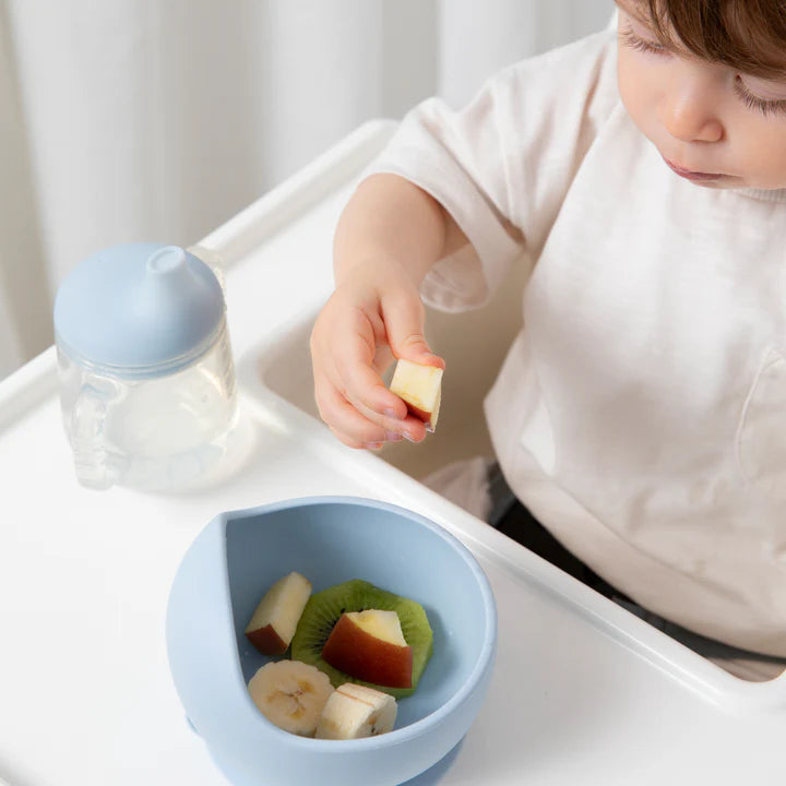 Playground by Living Textiles Silicone Bowl- Dusty Blue