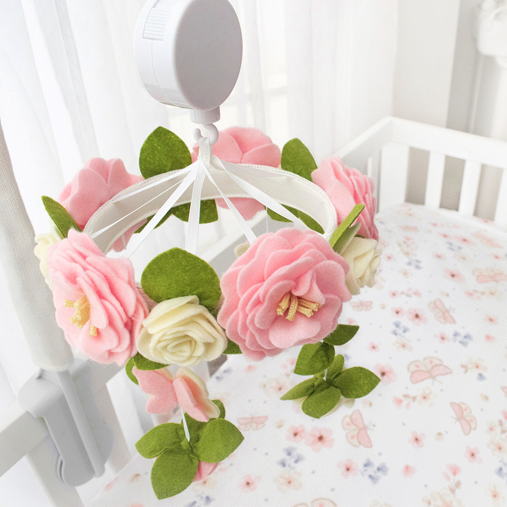Living Textiles Musical Mobile Set-Butterfly Garden