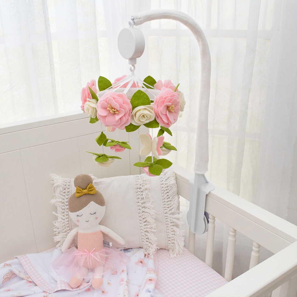 Living Textiles Musical Mobile Set-Butterfly Garden