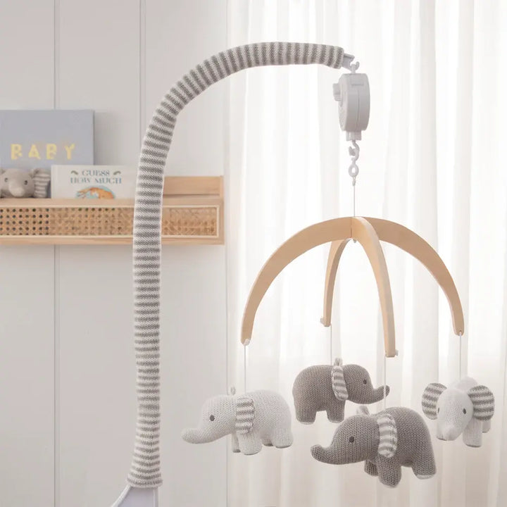 Living Textiles Musical Mobile Set - Elephants