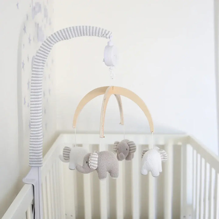 Living Textiles Musical Mobile Set - Elephants