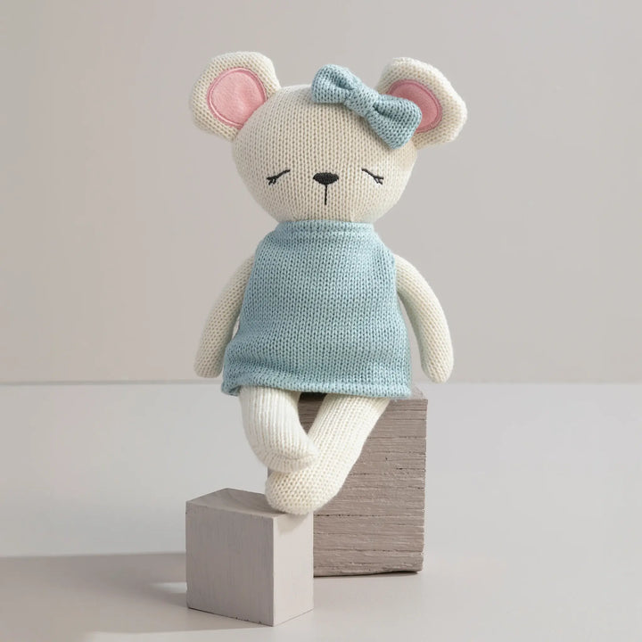Living Textiles Knitted Animal Toy- Molly the Mouse