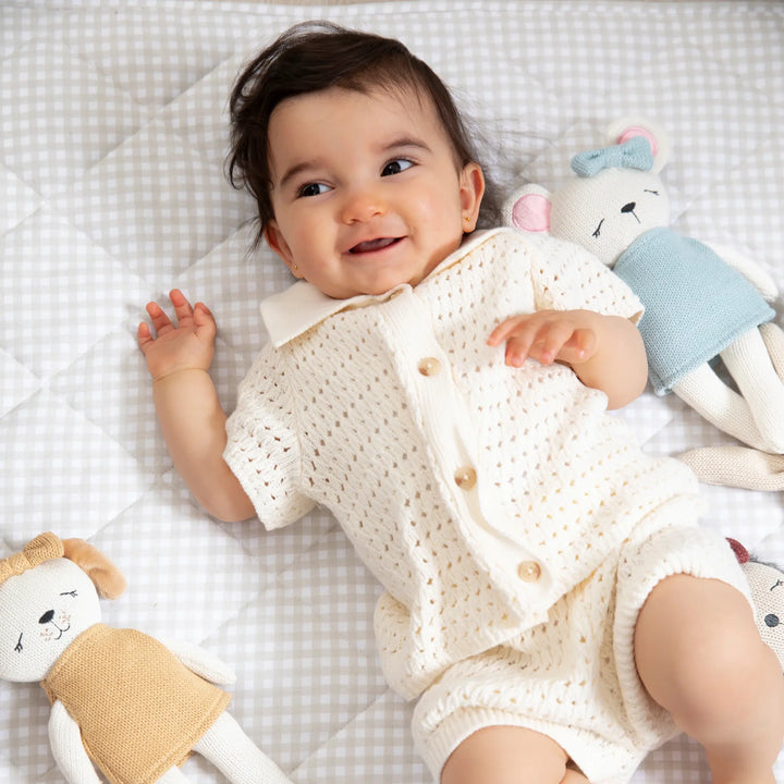 Living Textiles Knitted Animal Toy- Molly the Mouse