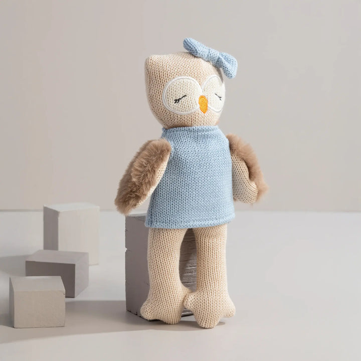 Living Textiles Knitted Animal Toy- Ollie the Owl