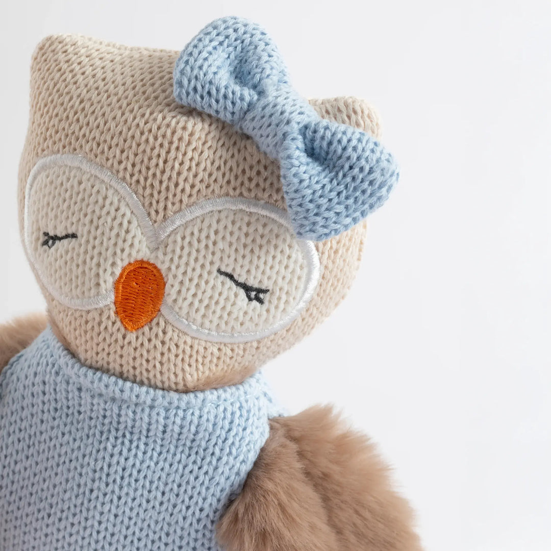 Living Textiles Knitted Animal Toy- Ollie the Owl