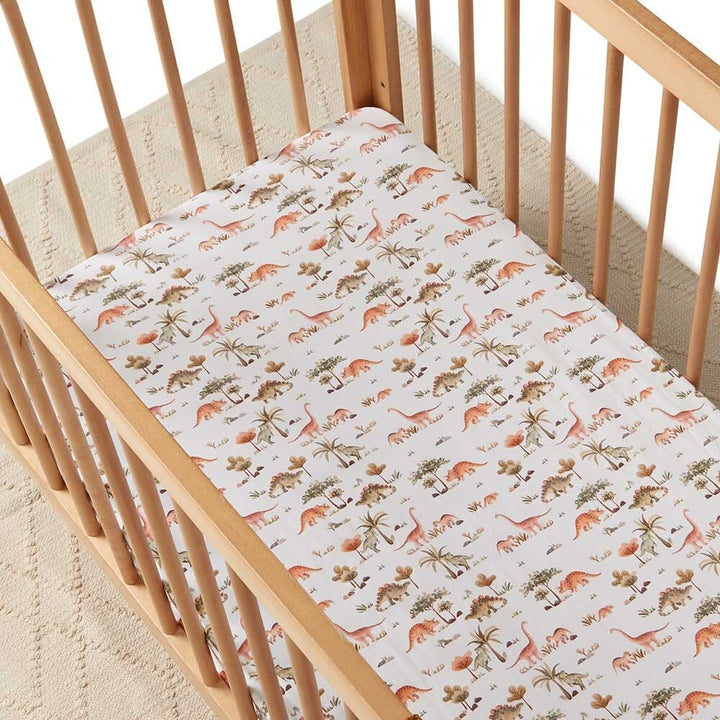 Fitted Cot Sheet Dino
