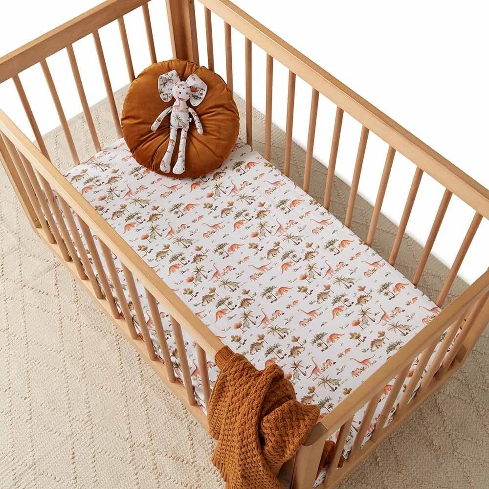 Fitted Cot Sheet Dino