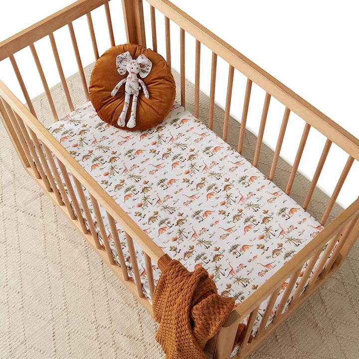 Fitted Cot Sheet Dino