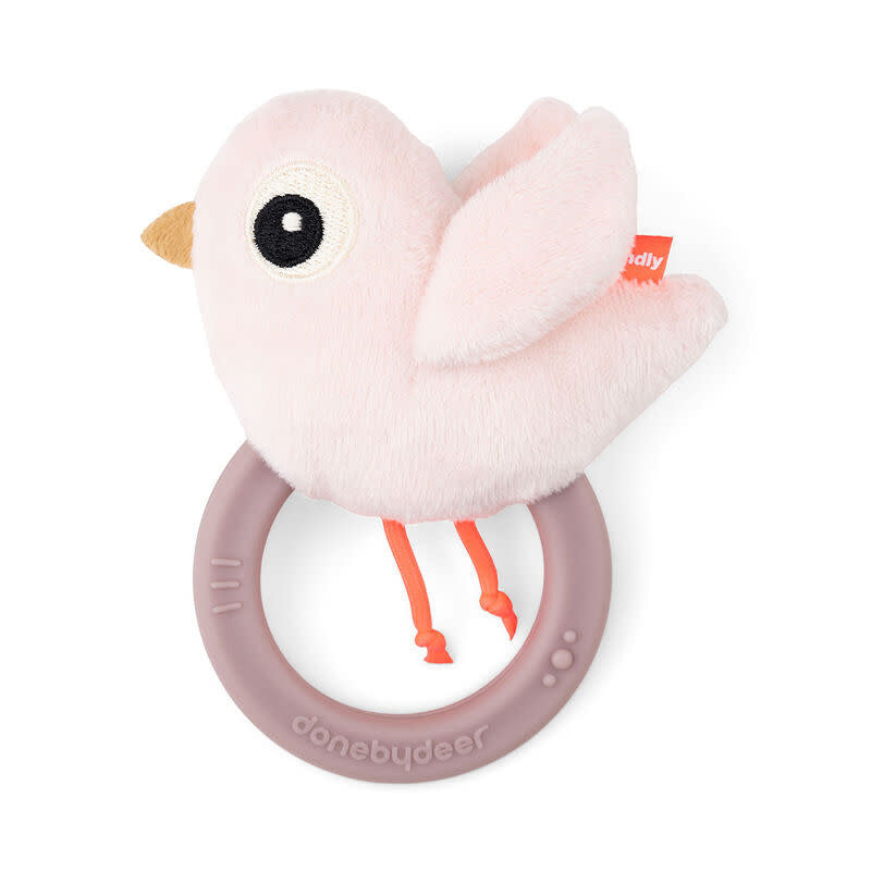 Done by deer Sensory Rattle with teether Birdee Powder