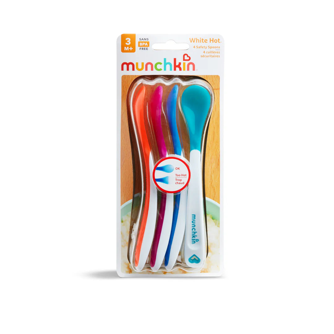 Munchkin White Hot Infant Safety Spoons - 4Pk
