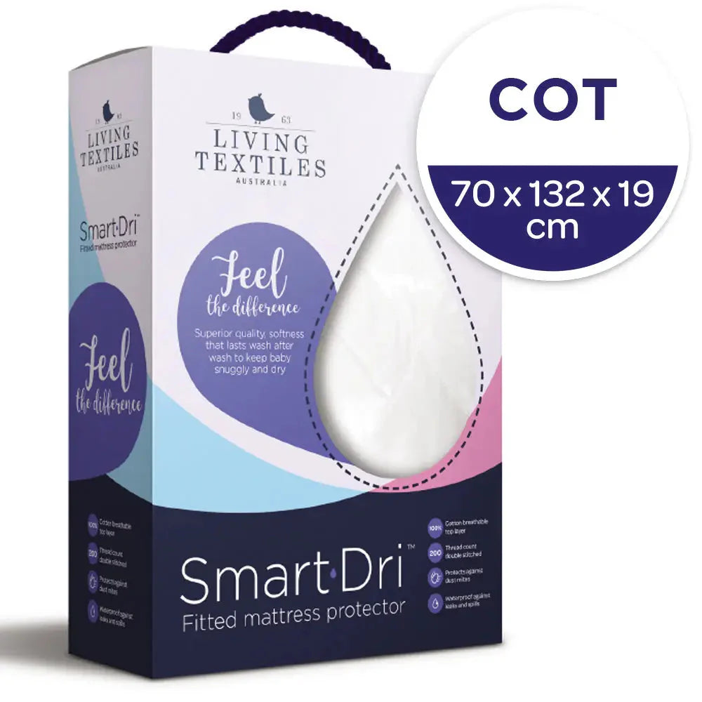 Living Textiles Smart-Dri Mattress Protector Cot(70*132*19cm)