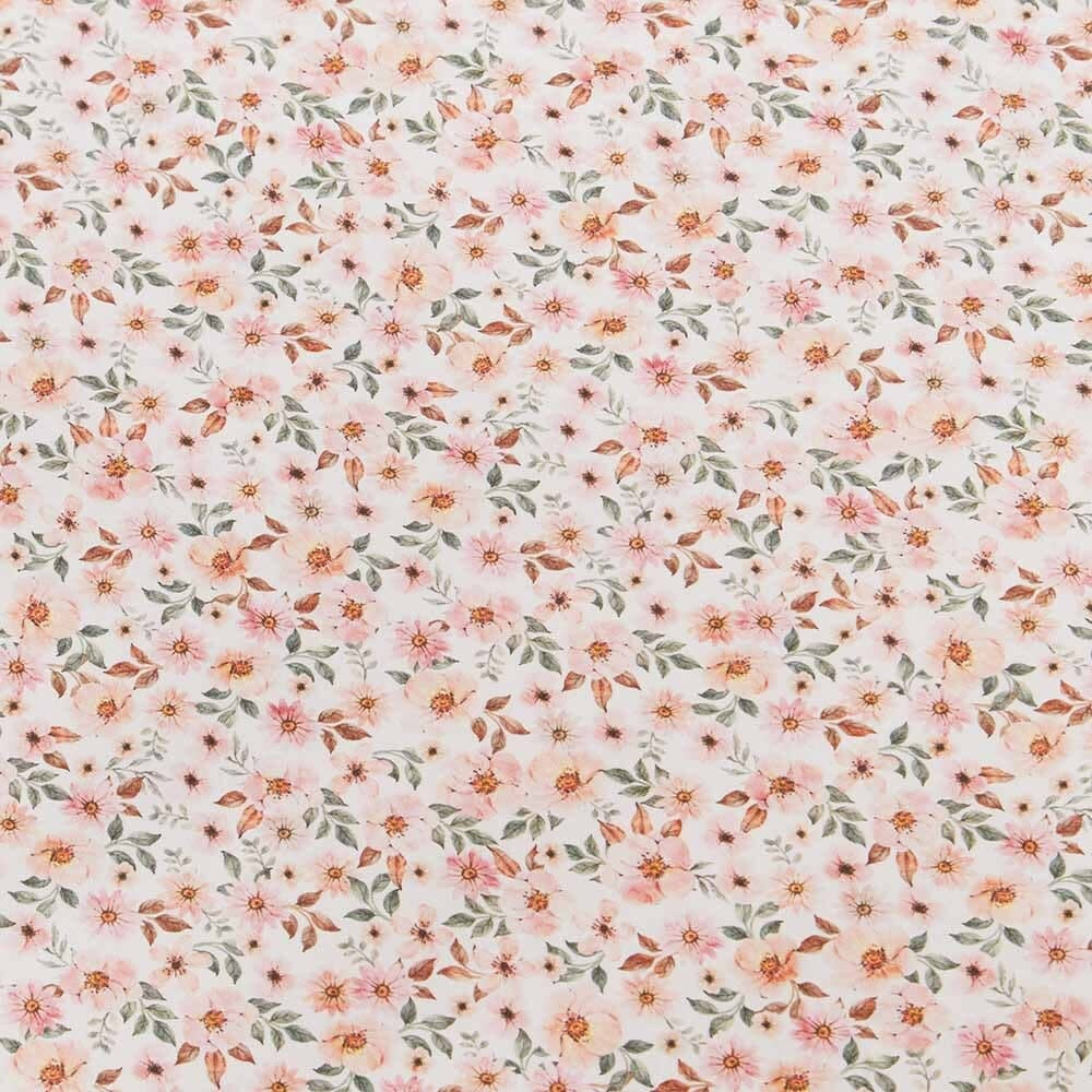 Fitted Cot Sheet Spring Floral