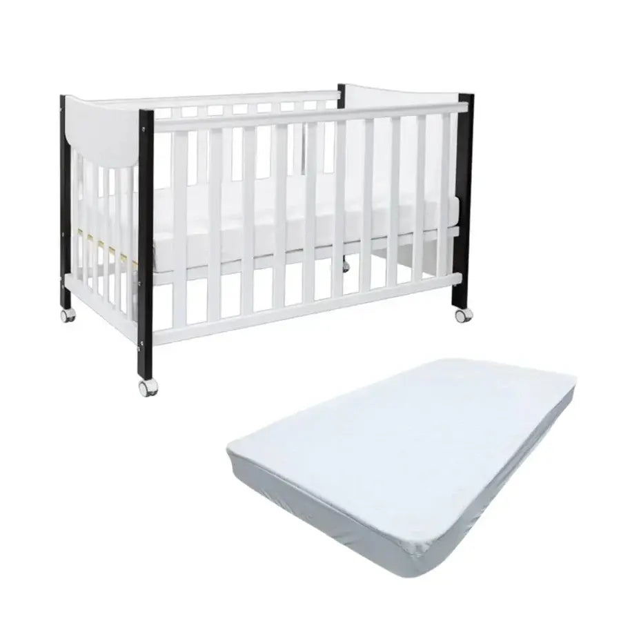 Sweet Pea Lucas compact cot Cocoa + Compact Foam Mattress (120x60x6cm)