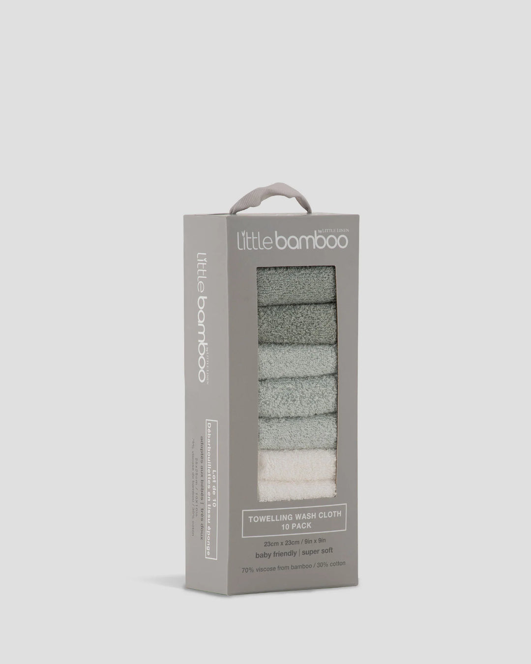 Little Bamboo Baby Towelling Washers 10PK - Turtle Bay