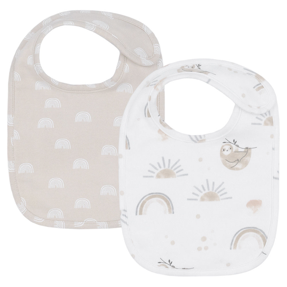 2pk Bibs-Sloth/Rainbow