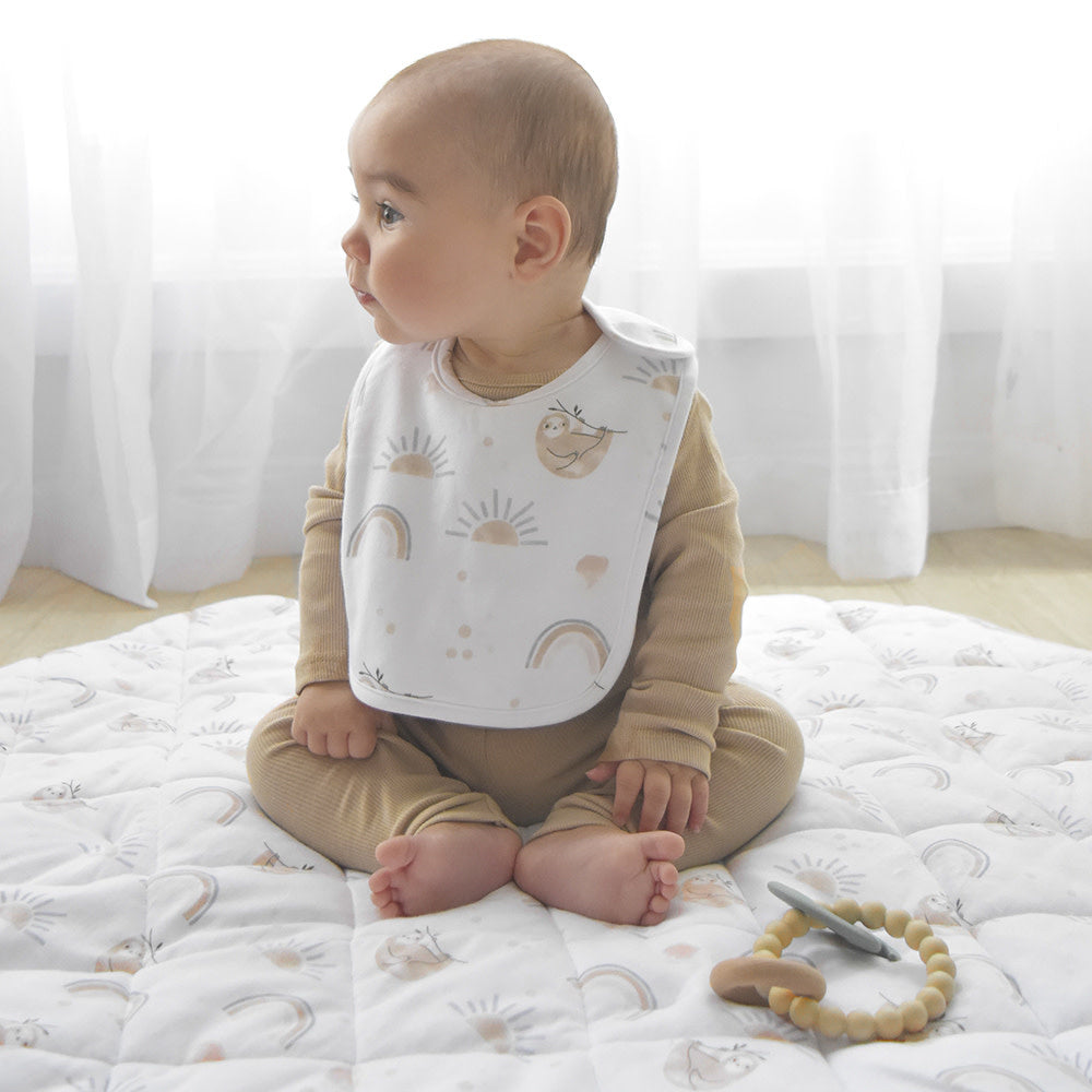 2pk Bibs-Sloth/Rainbow