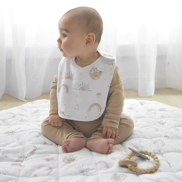 2pk Bibs-Sloth/Rainbow