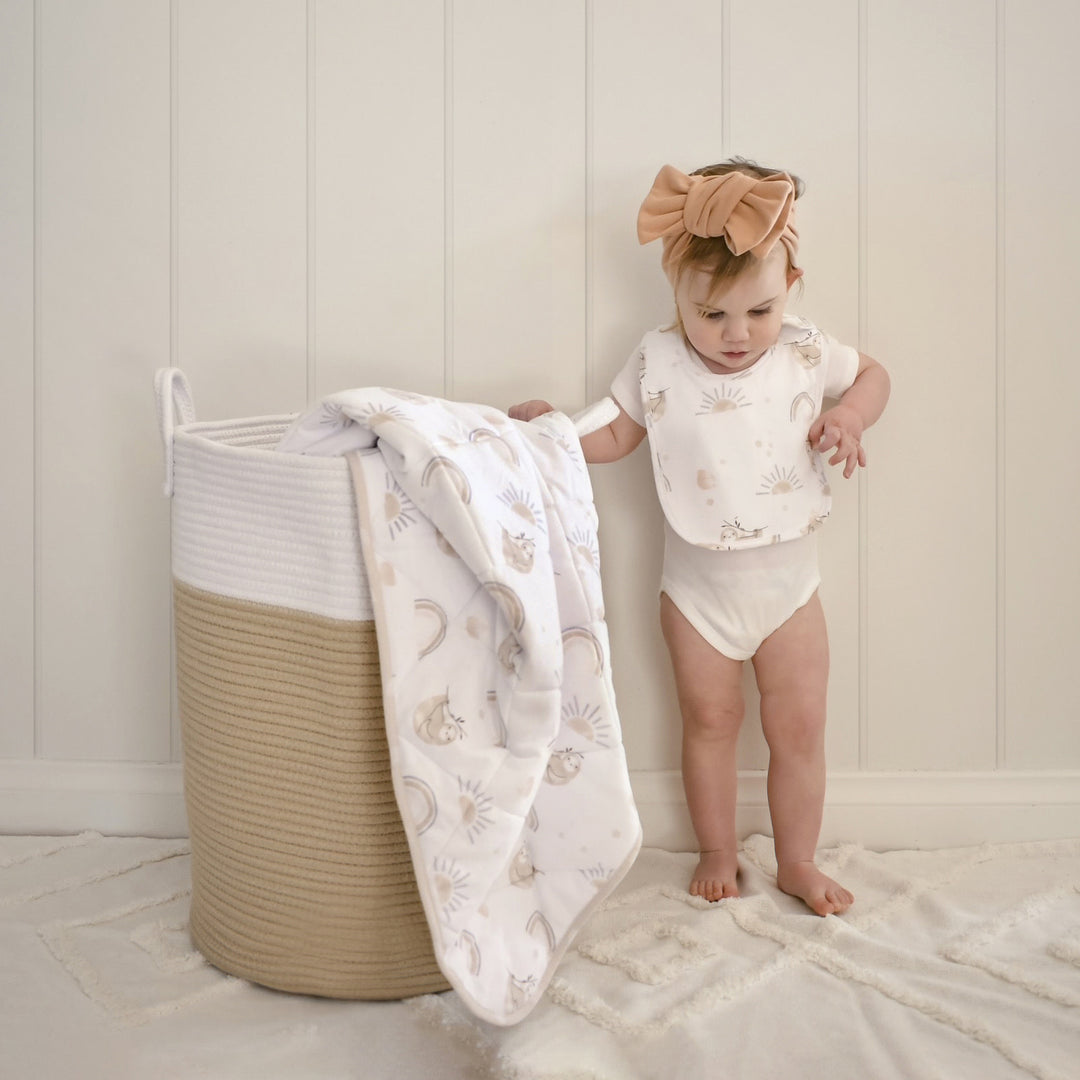 2pk Bibs-Sloth/Rainbow