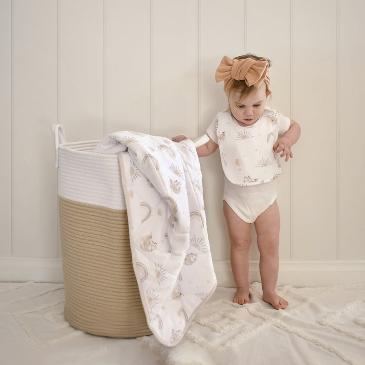 2pk Bibs-Sloth/Rainbow