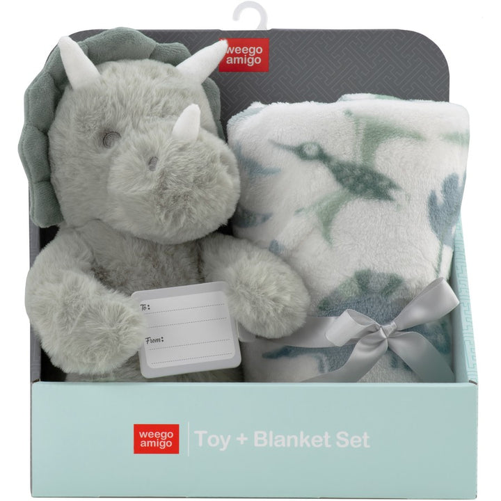 Weegoamigo Plush Toy + Blanket - Roar-y McIlroy Dinosaur
