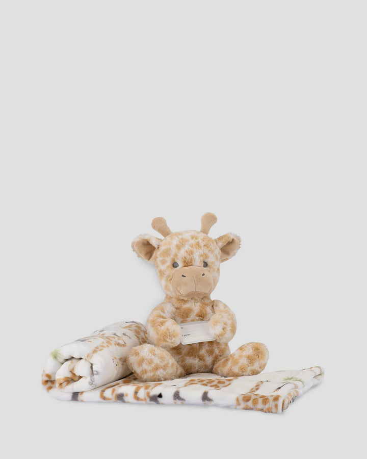 Weegoamigo Plush Toy + Blanket - Stevie Necks Giraffe