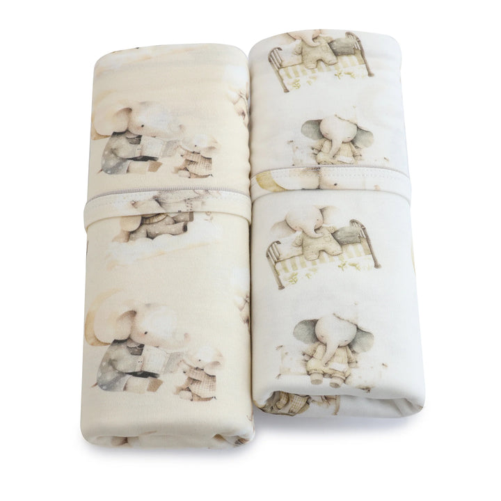 Bubba Blue Elephant Bedtime 2pk Jersey Wraps