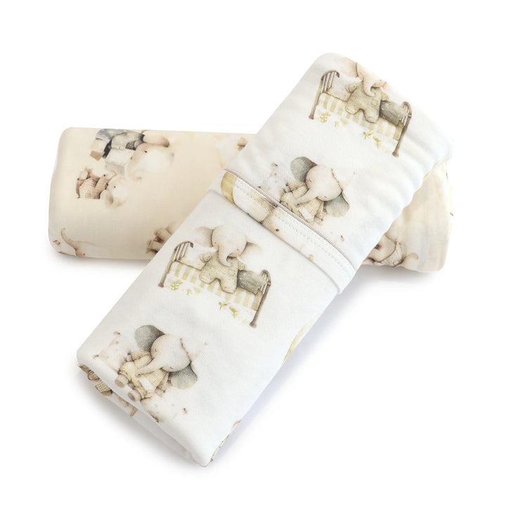 Bubba Blue Elephant Bedtime 2pk Jersey Wraps