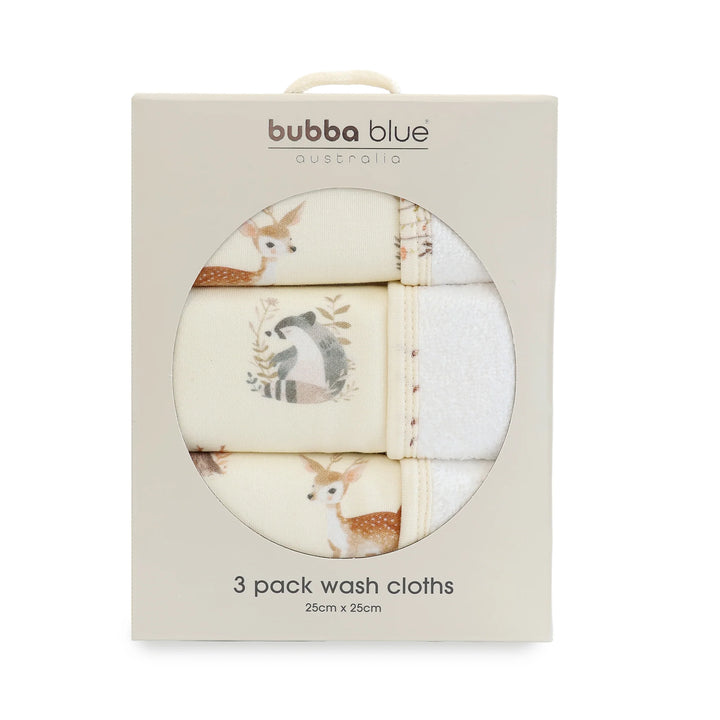 Bubba Blue Enchanted 3pk Wash Cloths