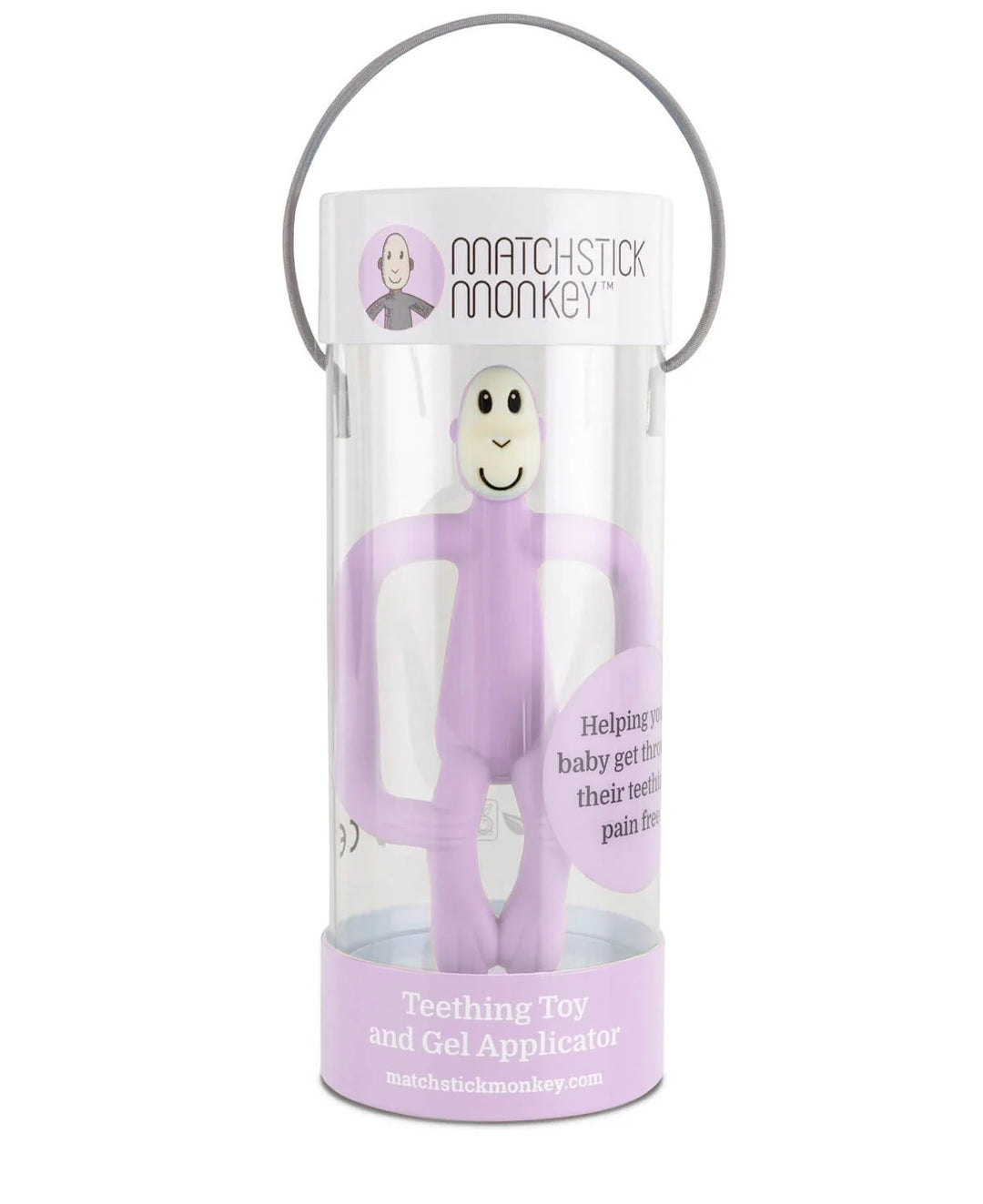 Matchstick Monkey Teething Toy and Gel Applicator - Lilac