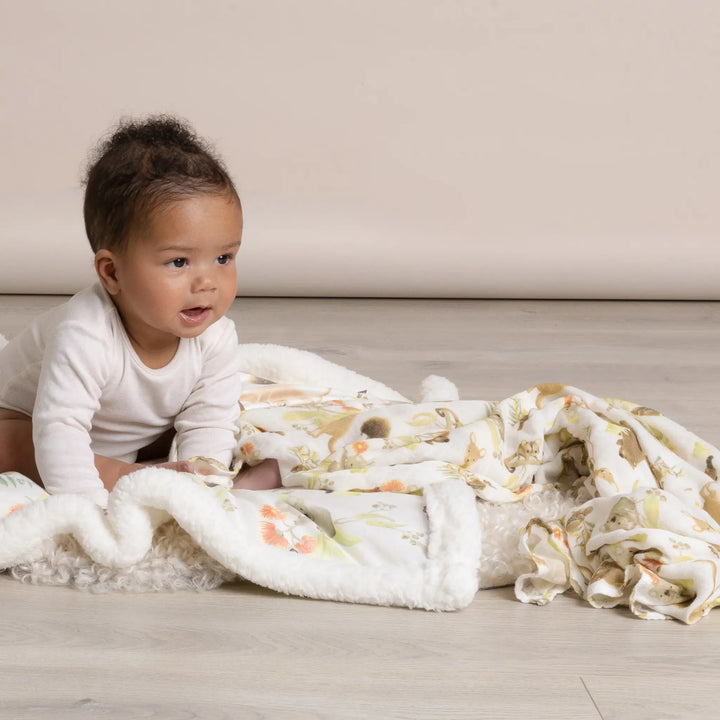 Bubba Blue Aussie Animals 3 PK MUSLIN WRAPS- OATMEAL