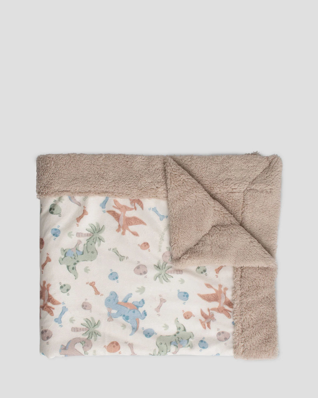 Weegoamigo Sherpa Snuggle Blanket - Roar-y McIlroy Dinosaur
