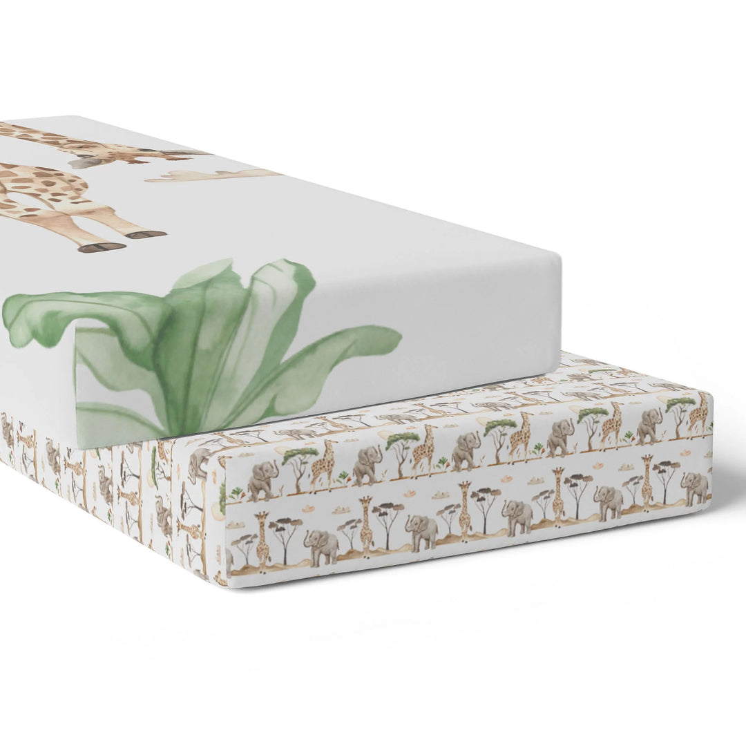 Bubba Blue Adventure Bamboo 2pk Jersey Cot Fitted Sheets