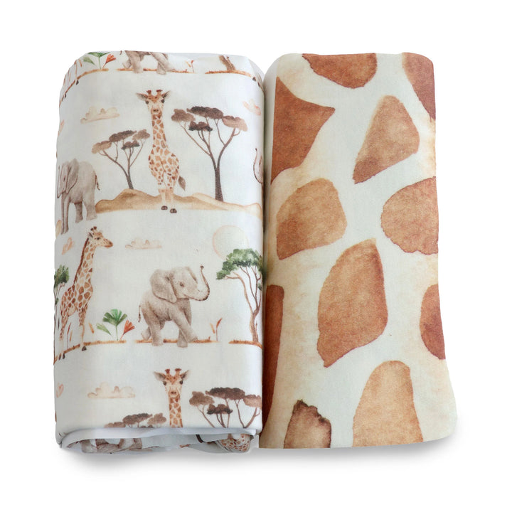 Bubba Blue Adventure Bamboo 2pk Jersey Cot Fitted Sheets