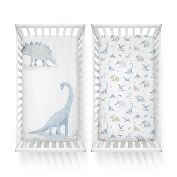 Bubba Blue Jurassic Bamboo 2pk Jersey Cot Fitted Sheets