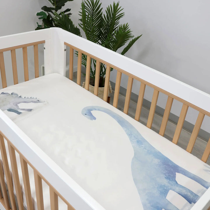 Bubba Blue Jurassic Bamboo 2pk Jersey Cot Fitted Sheets