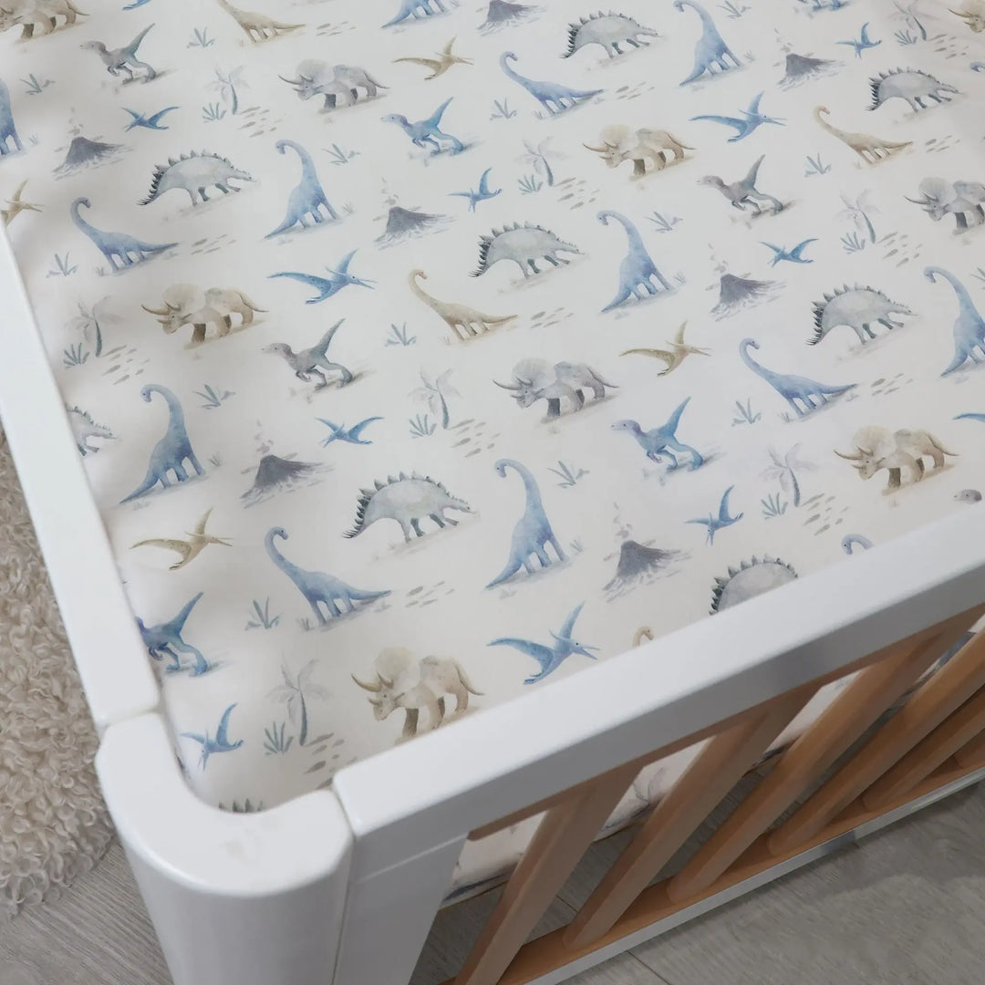 Bubba Blue Jurassic Bamboo 2pk Jersey Cot Fitted Sheets