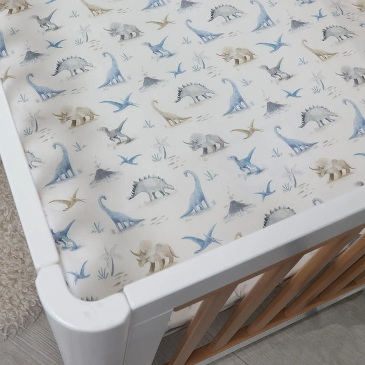 Bubba Blue Jurassic Bamboo 2pk Jersey Cot Fitted Sheets