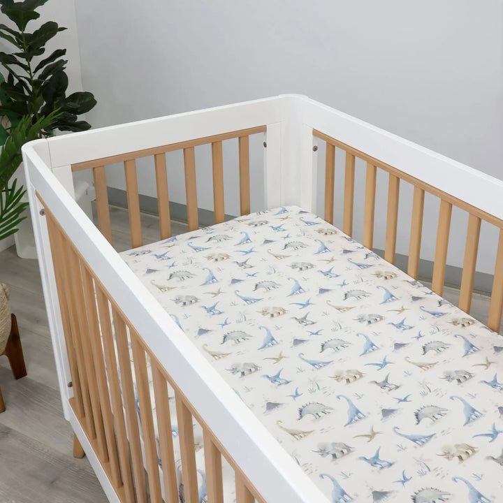 Bubba Blue Jurassic Bamboo 2pk Jersey Cot Fitted Sheets
