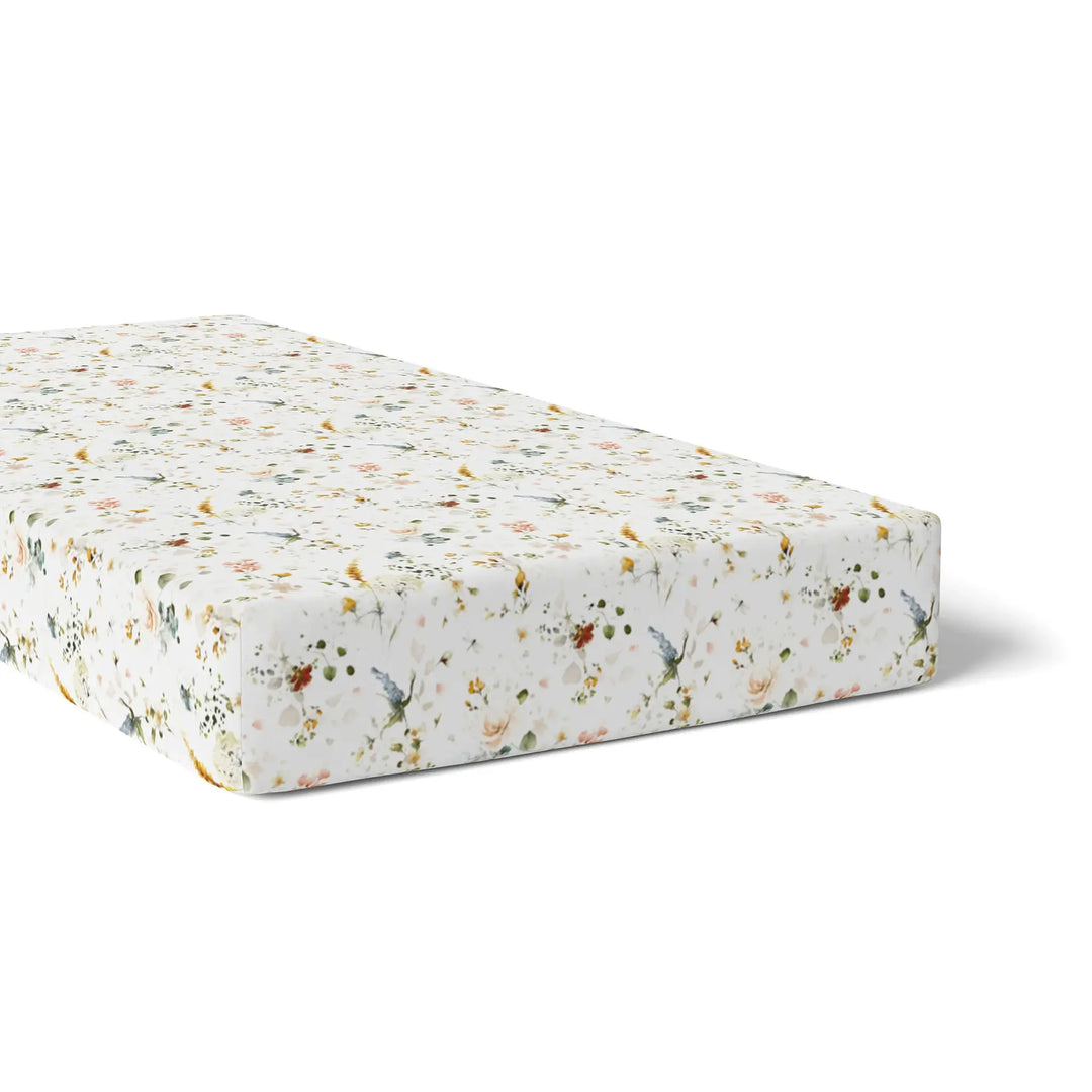 Bubba Blue Peonies Bamboo 2pk Jersey Cot Fitted Sheets