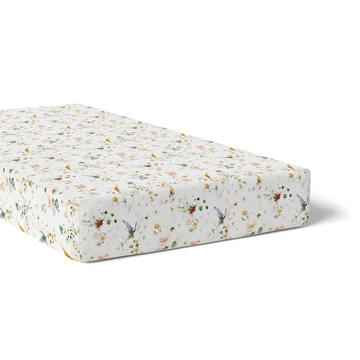 Bubba Blue Peonies Bamboo 2pk Jersey Cot Fitted Sheets