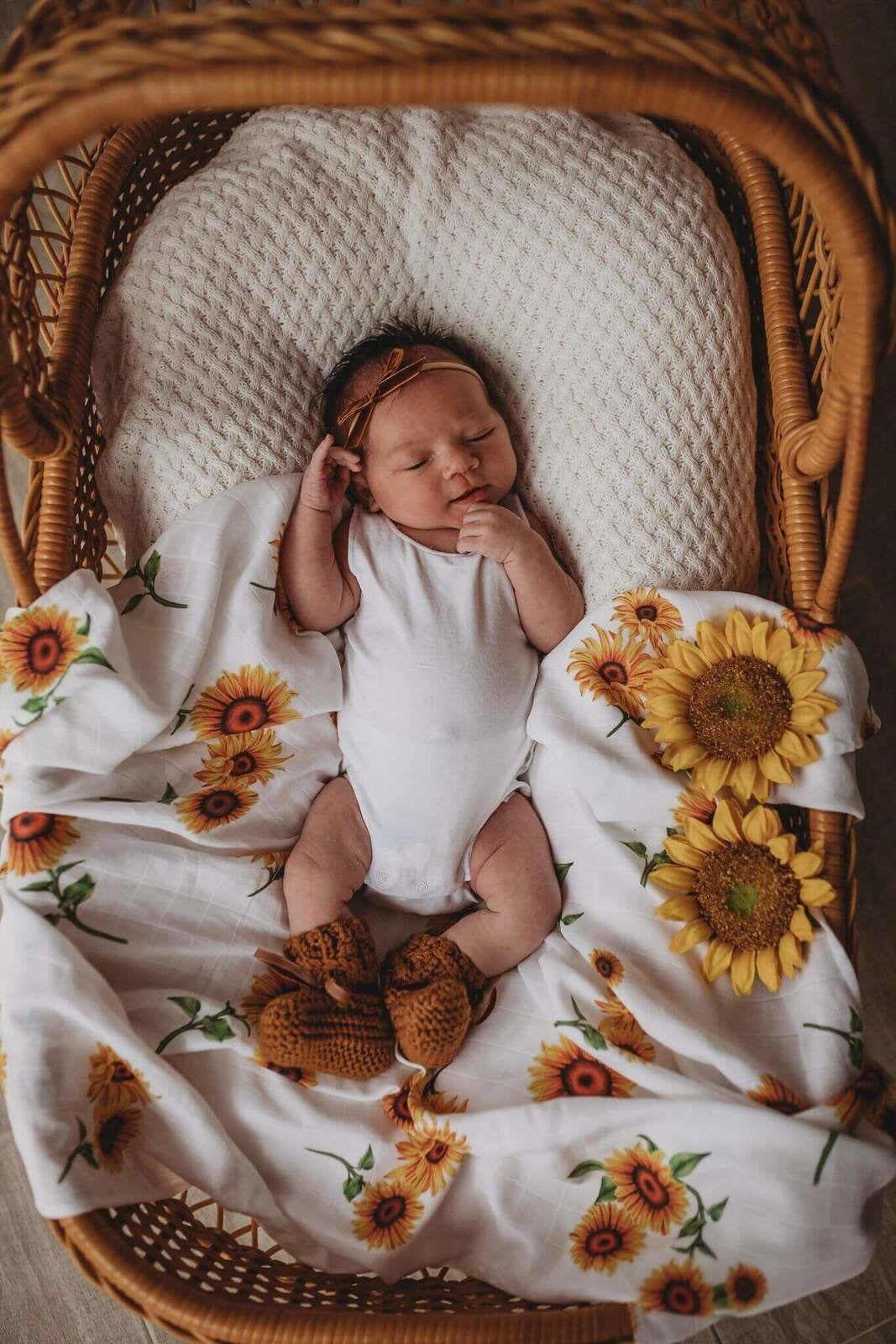 Organic Muslin Wrap Sunflower